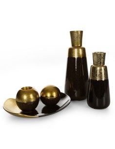 WAZON DEKORACYJNY THEO (01) O 16 X 39 CM CZARNY 2