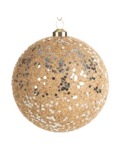 BOMBKA CHOINKOWA O 10 CM JASNOBRĄZOWY