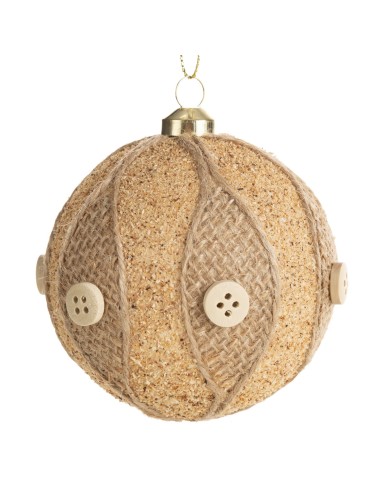 BOMBKA CHOINKOWA O 8 CM JASNOBRĄZOWY