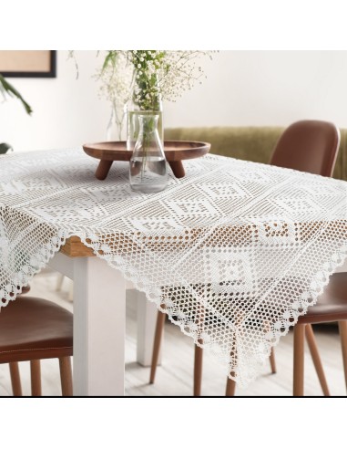 OBRUS OLIVIA 85 X 85 CM BIAŁY