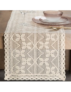 OBRUS MARTHA 40 X 180 CM JASNOBEŻOWY