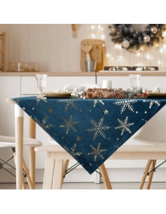 OBRUS ŚWIĄTECZNY 11 85 X 85 CM GRANATOWY