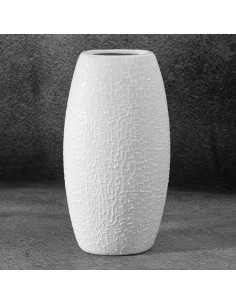 WAZON DEKORACYJNY RISO 13 X 9 X 25 CM BIAŁY 2