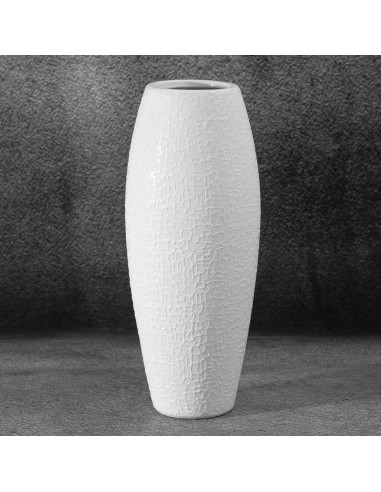 WAZON DEKORACYJNY RISO FI 12 X 30 CM BIAŁY