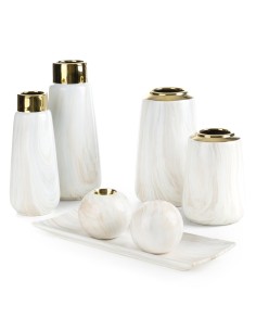 WAZON DEKORACYJNY ALIANA (03) O 14 X 31 CM BEŻOWY 2