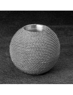 ŚWIECZNIK DEKORACYJNY ELDO O 10 X 9 CM SREBRNY 2