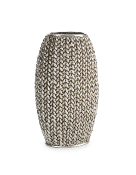 WAZON DEKORACYJNY MOLI 16 X 12 X 27 CM SREBRNY