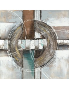 OBRAZ 555A 80 X 80 CM BEŻOWY