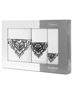 KOMPLET RĘCZNIKÓW 3 56 X 36 X 7 CM BIAŁY 2