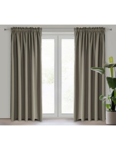 ZASŁONA GOTOWA D91 PARISA NA TAŚMIE 140 X 270 CM CIEMNOBEŻOWY