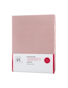 PRZEŚCIERADŁO Z GUMKĄ JERSEY D91 220 X 200 X 30 CM PUDROWY RÓŻ 2