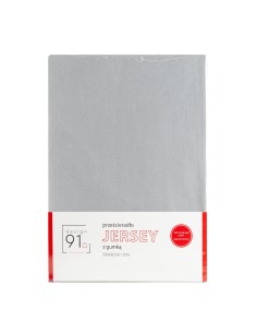 PRZEŚCIERADŁO Z GUMKĄ JERSEY D91 240 X 220 X 30 CM JASNOSZARY 2