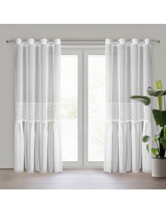 FIRANA GOTOWA LAURI 140 X 250 CM BIAŁY