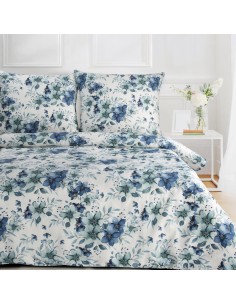 KOMPLET POŚCIELI SATYNOWEJ SPRING 54 140 X 200 CM NIEBIESKI