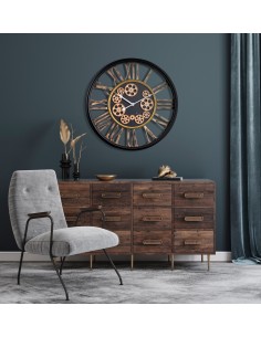 ZEGAR DEKORACYJNY 19 O 54 X 9 CM CZARNY 2