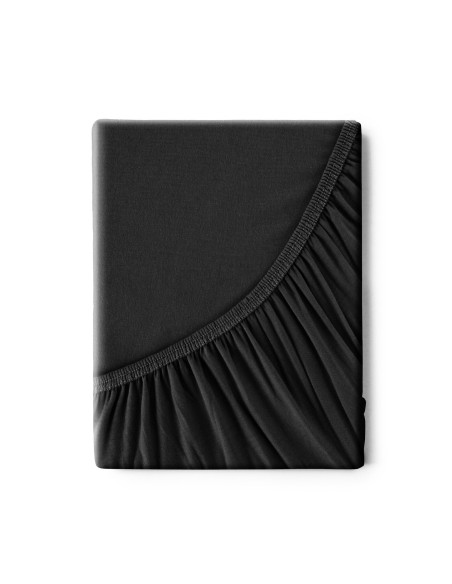 PRZEŚCIERADŁO JERSEY3 160 X 200 X 30 CM CZARNY