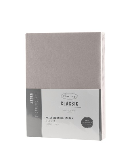 PRZEŚCIERADŁO JERSEY3 240 X 220 X 30 CM JASNOSZARY