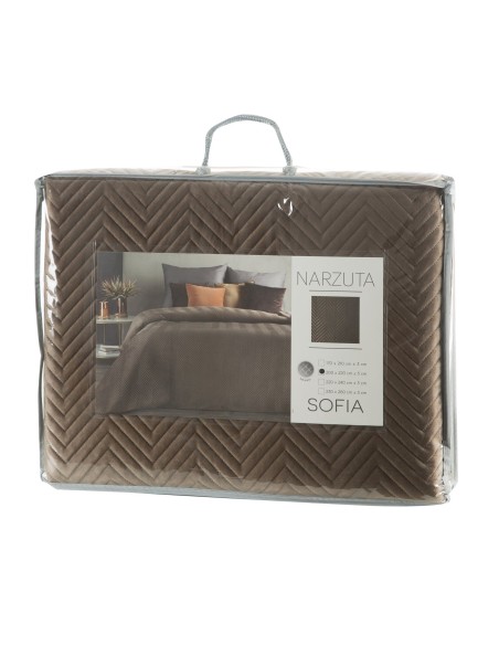NARZUTA SOFIA 230 X 260 CM BRĄZOWY