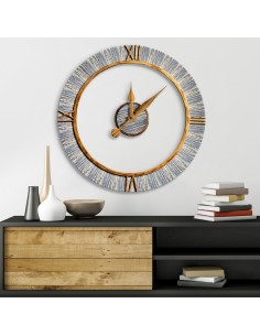 ZEGAR DEKORACYJNY 25 O 60 X 5 CM BRĄZOWY 2