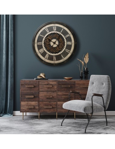 ZEGAR DEKORACYJNY 81 O 76 X 8 CM CZARNY