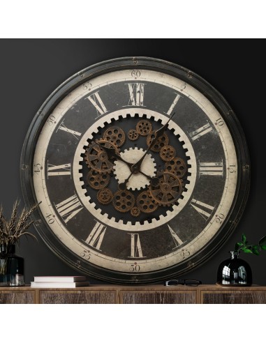 ZEGAR DEKORACYJNY 81 O 76 X 8 CM CZARNY