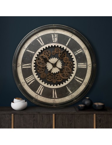 ZEGAR DEKORACYJNY 81 O 76 X 8 CM CZARNY