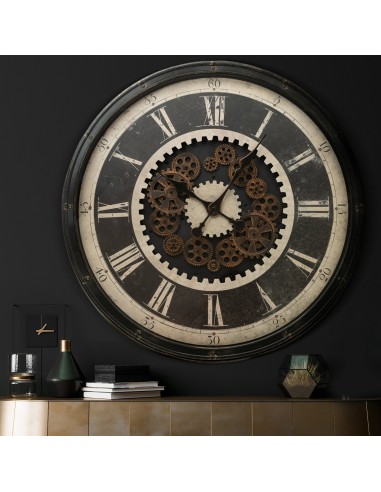 ZEGAR DEKORACYJNY 81 O 76 X 8 CM CZARNY