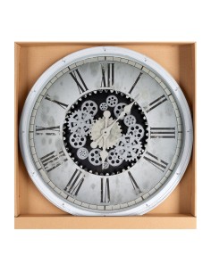 ZEGAR DEKORACYJNY 86 O 72 X 8 CM BIAŁY 2