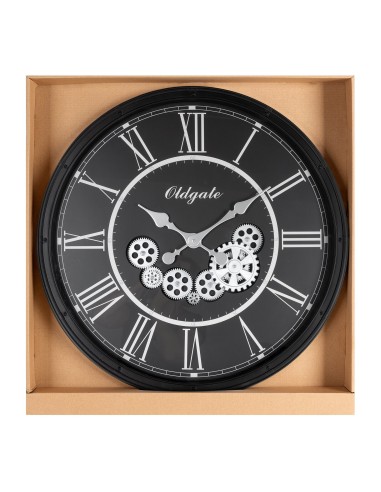 ZEGAR DEKORACYJNY 87 O 72 X 8 CM CZARNY