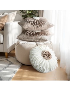 POSZEWKA FLORES 3 45 X 45 CM KREMOWY 2