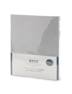 PRZEŚCIERADŁO Z GUMKĄ BASIC 180 X 200 X 30 CM SREBRNY 2