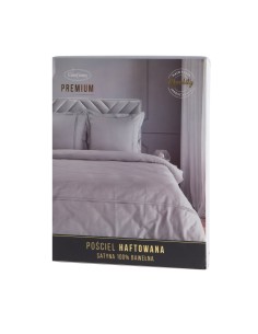 KOMPLET POŚCIELI HAFT4 160 X 200 CM SREBRNY 2