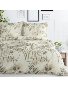 KOMPLET POŚCIELI BAWEŁNIANEJ NINA 220 X 200 CM BEŻOWY