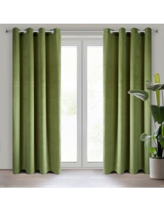 ZASŁONA GOTOWA PIERRE 140 X 250 CM CIEMNOOLIWKOWY