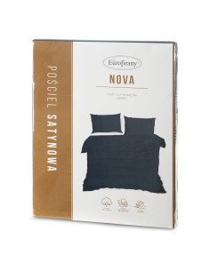 KOMPLET POŚCIELI NOVA3 160 X 200 CM CIEMNOGRANATOWY 2