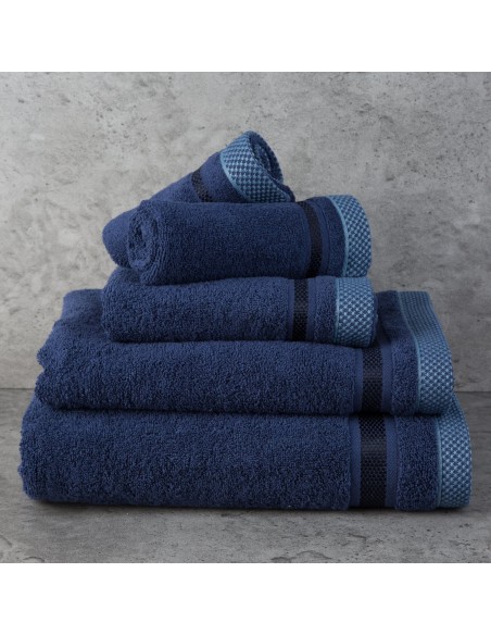 RĘCZNIK ABBIE (10) 70 X 140 CM GRANATOWY