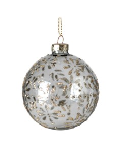 BOMBKA CHOINKOWA SZKLANA O 8 CM TRANSPARENTNY