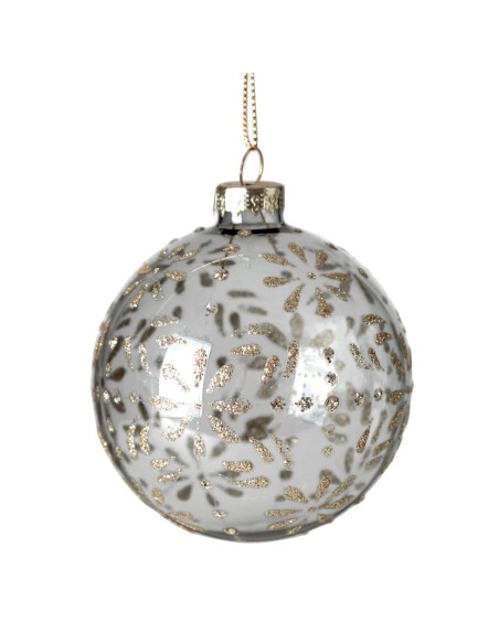 BOMBKA CHOINKOWA SZKLANA O 8 CM TRANSPARENTNY