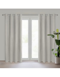 ZASŁONA GOTOWA NITA 140 X 250 CM CIEMNOBEŻOWY