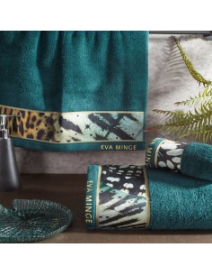 KOMPLET RĘCZNIKÓW EVA15 46 X 36 X 7 CM CIEMNOTURKUSOWY 2