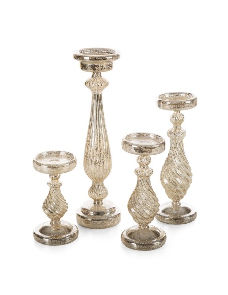 ŚWIECZNIK ŚWIĄTECZNY 12C FI 10 X 30 CM SZAMPAŃSKI