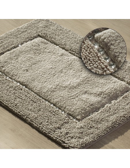 DYWANIK ŁAZIENKOWY CHIC 60 X 90 CM BEŻOWY