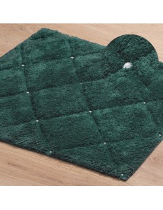 DYWANIK ŁAZIENKOWY CHIC (2) 60 X 90 CM CIEMNOZIELONY