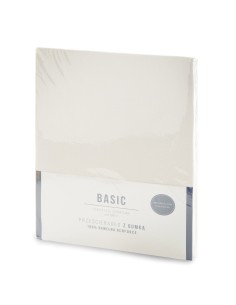 PRZEŚCIERADŁO Z GUMKĄ BASIC 160 X 200 X 30 CM KREMOWY 2