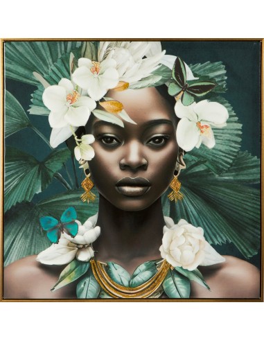 OBRAZ 596 80 X 80 CM CIEMNOZIELONY