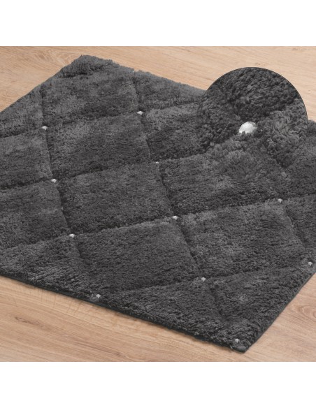 DYWANIK ŁAZIENKOWY CHIC (2) 60 X 90 CM STALOWY