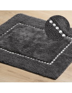 DYWANIK ŁAZIENKOWY CHIC 60 X 90 CM STALOWY