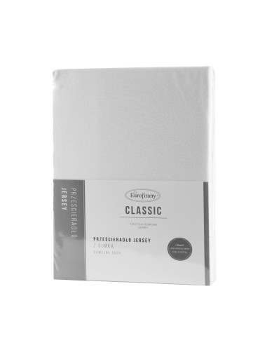 PRZEŚCIERADŁO JERSEY3 220 X 200 X 30 CM BIAŁY