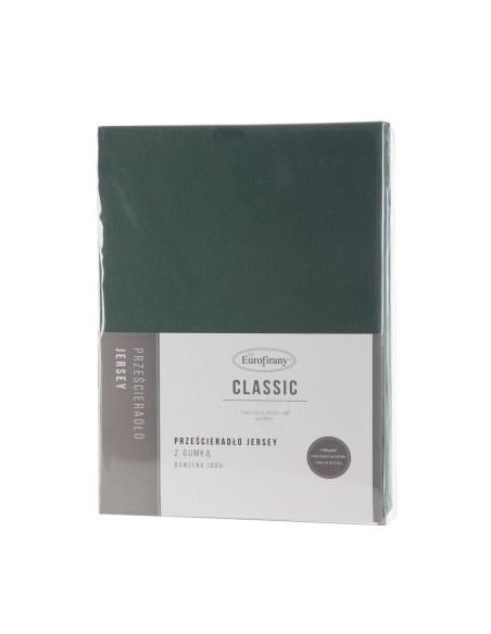 PRZEŚCIERADŁO JERSEY3 90 X 200 X 25 CM CIEMNOZIELONY