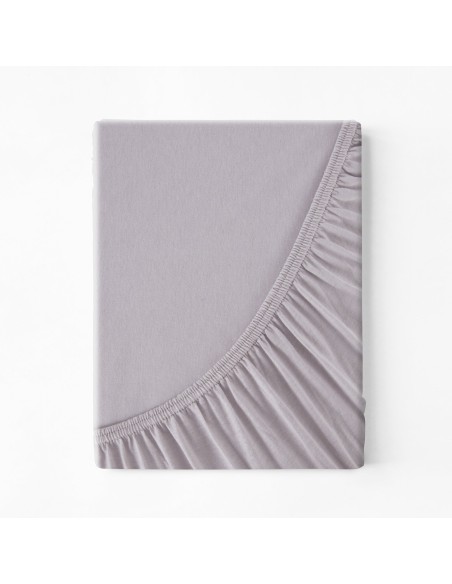 PRZEŚCIERADŁO JERSEY3 90 X 200 X 25 CM JASNOSZARY